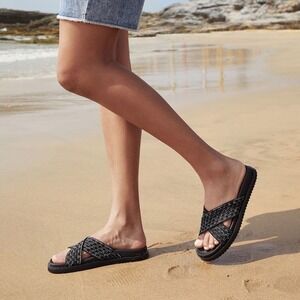 VIVAIA‎ Criss Cross Slides Sandals Comfort Casual Summer Beach Shoes EU/40 US/9